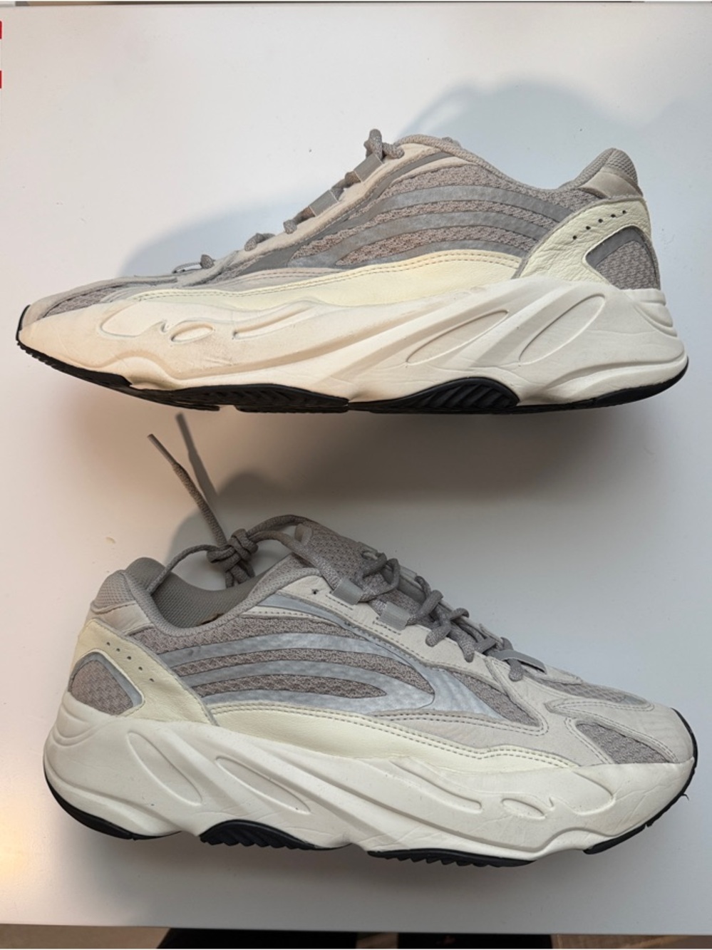 Yeezy 700 Static Sneakers in Gray and Cream